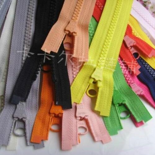 10 Pcs/lot Short Plastic Resin YKK Zipper 45cm Single Open End Baby Kids Jacket Down Sweater Sewing Accessories