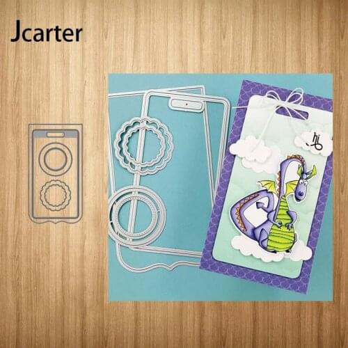 Circle Label Tag Rectangle Metal Cutting Dies Craft Cut Die Stencil for Scrapbooking Handmade Paper Make Album Model Punch Blade