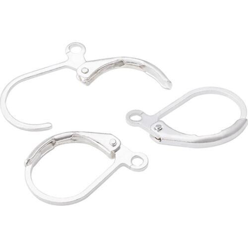 20pcs Tone Brass Leverback Earring Hooks Findings DIY Earrings Accessories Making Antique Bronze 15x10mm Hole:1mm