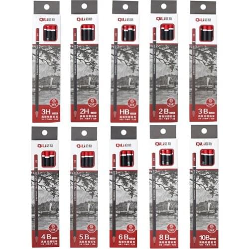 Sketch Pencil Art 2B Pencil Student Painting 345678910B Log Drawing Sketch Pen Set