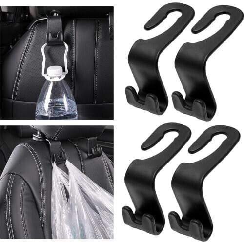 Set of 4 Car Back Seat Headrest Hook,Uiversal for Handbag Purse Coat,Organizes Effectively