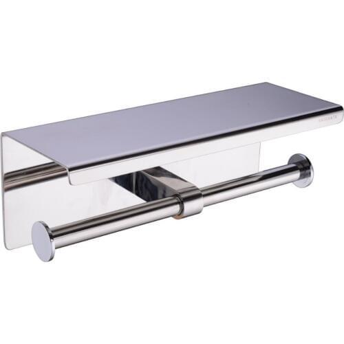 Wall Mount chrome Stainless Steel Double Roll Toilet Paper Holder Storage bathroom Towel Dispenser Tissue Roll Hanger--2254
