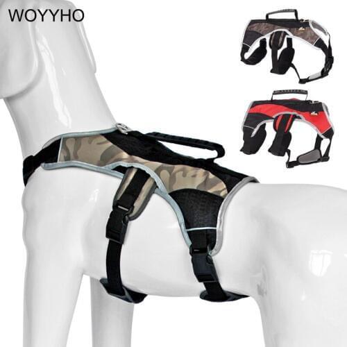 Nylon Large Dog Harness Professional Pet Dogs Outdoor Training Vest Harnesses Reflective Chest Strap For Golden Retriever