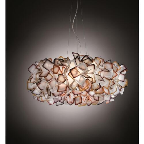 New Design Suspension Lamp Handcraft Colorful Gradient Acrylic Flower Led Pendant Light Bedroom Dining Room Hanging Light