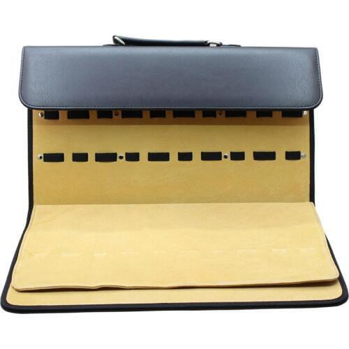 Scissors salesman carrying display case LEATHER case (cowskin & pigskin)