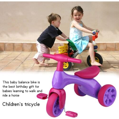 1-3 year old baby pedal childrens tricycle boy and girl outdoor light sliding stroller toy