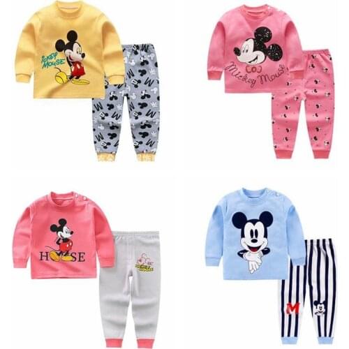 2020 New Autumn Children Sleepwear Clothes For Newborn Baby Boys Tops+ Pants Sets Kids Clothing Sets Baby Girls Pajamas Set