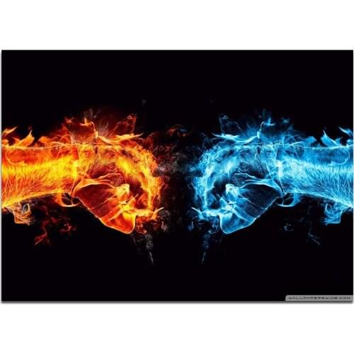 Fire and Ice Poster Picture Home Decor Nordic Canvas Painting Wall Art Posters and Print No Frame