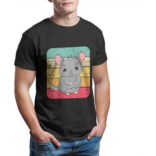 Retro Vintage Chinchilla Lover T-Shirt Essentials Fashion Oversized Sleeve Streetwear Tops Tshirts 7935