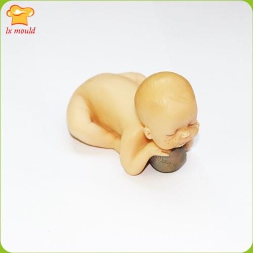 3D Doll Soap Silicone Moulds DIY Clay Handmade Chocolate Molds Baby Fondant Baking Tools