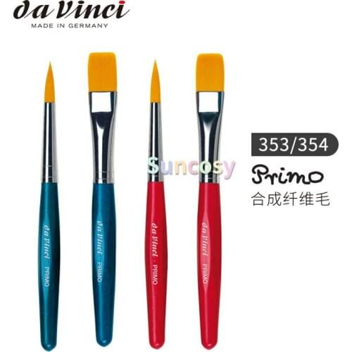 Da Vinci Series 353R 354R Primo Synthetic Round Brush, 353B 354B Primo Synthetic Flat Brush, for Young Artists, Kids
