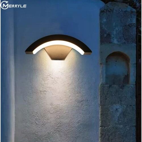 Modern Minimalist LED Wall Lamp 12 W AC85-265V OutIndoor Decorative Lamps Waterproof Wall Light Aluminum Acrylic Garden Lights