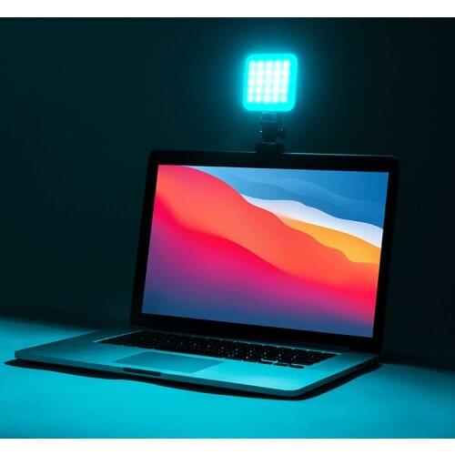 RGB LED Video Conference Light Portable Mini Cube Laptop Computer Webcam Light With Clip For Live Streaming Photography Light