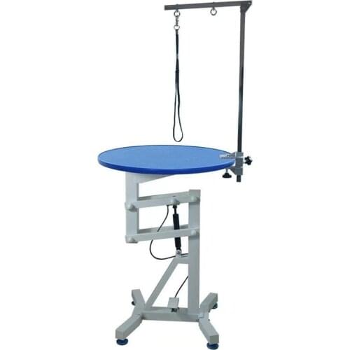 60cm Dia Pet Grooming Table Professional Adjustable Air Pressure Lift Up Round Rotary Desk