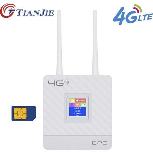 TIANJIE CPE903 3G 4G LTE wifi router WAN/LAN Port Dual external antennas Unlocked wireless CPE router With Sim Card Slot