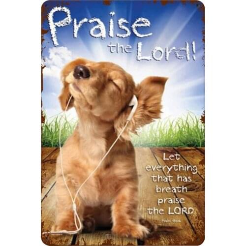 Funny Dog Metal Sign Retro Tin Sign Vintage Wall Decoration Home Garden Kitchen Bars Restaurants Cafes Pubs Art Sign