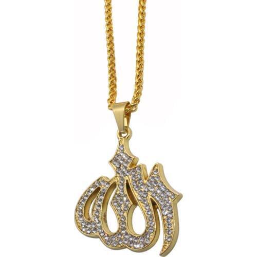 Zkd muslim Allah crystal Pendant necklace islam muslim Arabic God Messager jewelry