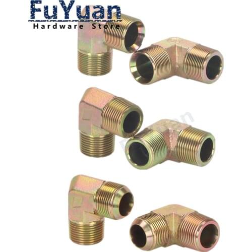 1PCS Carbon Steel Male thread 1/8" 1/4" 3/8" 1/2" 3/4" BSP High Pressure Hydraulic Oil Tubing Transition Fittings elbow