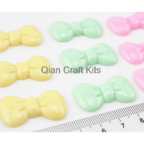 120pcs big bow 33mm flat back embellishment, hair bow supplies, card making scrapbooking assorted resin cabochons