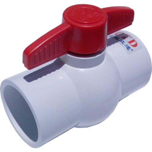 2 Inch PVC Ball Valve-RED: Pool, Spa, Irrigation, Pond, Aquarium, Plumbing
