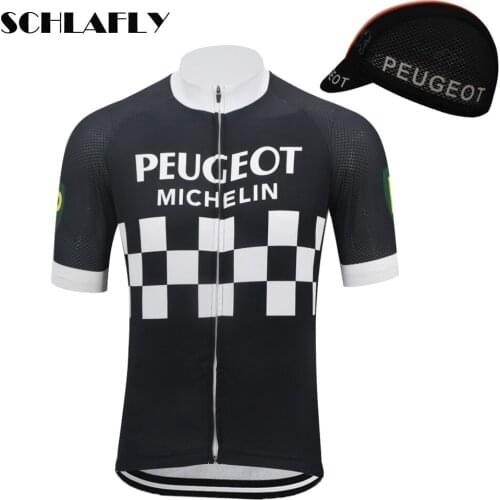 2021 Cycling jerseys black white summer short sleeve retro bike wear jersey Cycling caps jersey cycling clothing schlafly