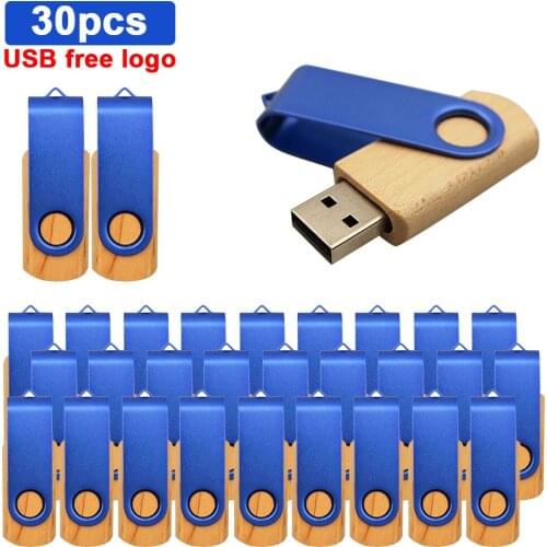 30pcs/lot Wood USB Flash Pen Drive 4GB 8GB 16GB Custom Logo 32GB USB2.0 Photography Gift Pendrive Memory Disk Flash Card Disk