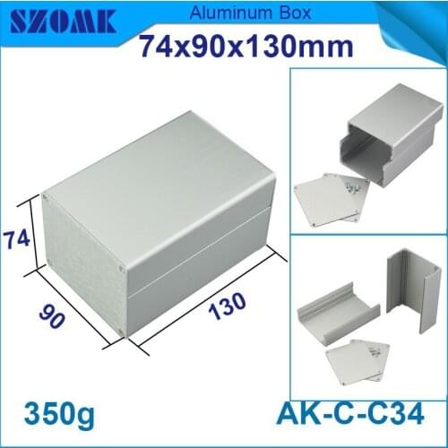 4 pcs/lot custom aluminum box aluminium case for amplifier which fit pcb size 69x80MM in silver color and good quality box case