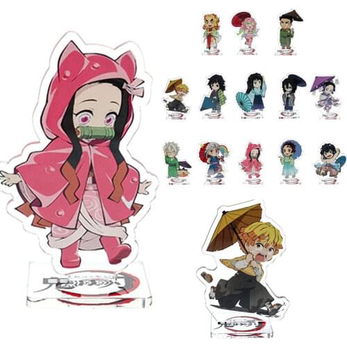 Anime Demon Slayer Kimetsu No Yaiba Kamado Tanjirou Nezuko Kanawo Zenitsu Inosuke Giyuu Acrylic Stand Figure Model Toys