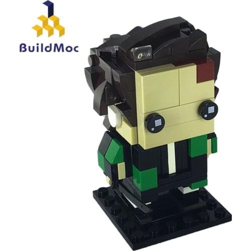Buildmoc Ninja Anime Figure Kamado Tanjirou BrickHeadz Demon-Slayers - Kimetsu No Yaiba Building Blocks Toys For Children Gift