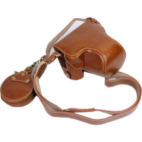 PU leather case cover for Canon EOS M6 II M6 Markii M6II camera bag Protective shell with shoulder strap