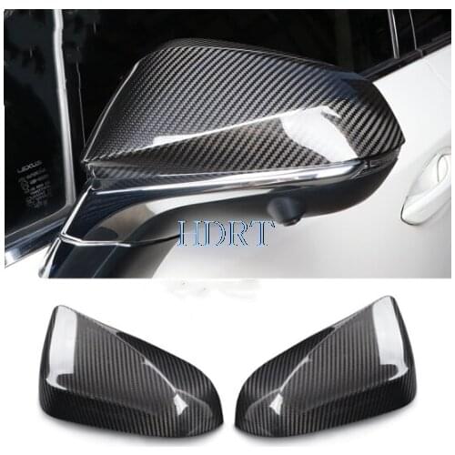 Carbon fibre rear-view mirror cover rearview cover decoration 2pcs for Lexus RX/NX RX300 RX300H NX200 NX200H 2016-2019