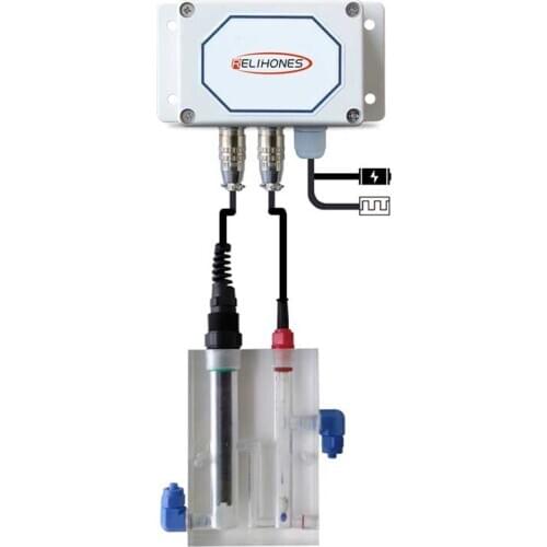 Real Time Free Chlorine Transmitter Sensor FCL Residual Chlorine electrode probe Analog signal output 0-5V 4~20mA RS-485 MODBUS