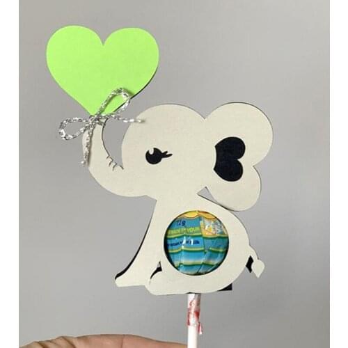 MEET HUANG Heart Elephant Lillipop Holder Metal Cutting Dies Craft Dies Scrapbook Card Making Album Embossing Stencil Die cut