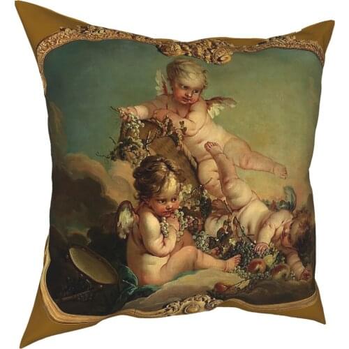 Francois Boucher Allegory Of Autumn Pillow Cover Home Decorative Cushions Throw Pillow for Living Room Double-sided Printing