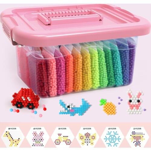 DIY Water Sticky Beads Toys for Children Montessori Educational Magic Puzzle Toys Beads Set Kids Girls Boys 3 5 7 8 Years Toys