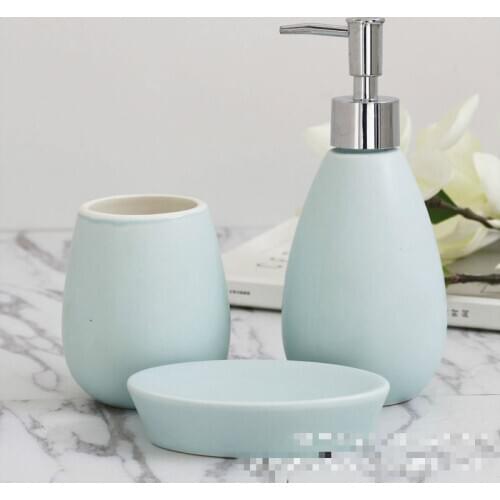 Ceramics Bathroom Set Accessories Gargle Cups Soap dispenser Soap Dish Wash Suit Bathroom Decoration Wedding Gifts