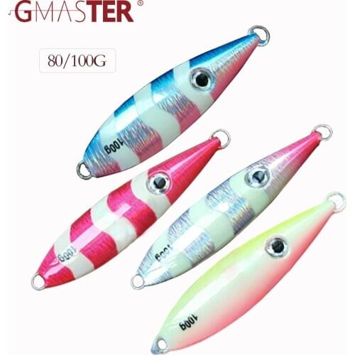 GMASTER Slow Jigging Lure 80g100gLead jig Small fish lead strong glow saltwater metal Fishing Lure