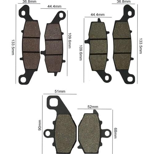 Motorcycle Front and Rear Brake Pads for Kawasaki KLE650 KLE 650 Versys ABS 2007 2008 2009 2010 2011 2012 2013