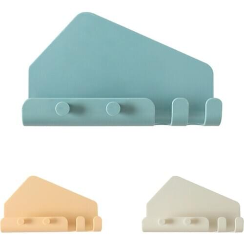 New Design Mobile Phone Wall Charging Holder Stand For Ipad Xiaomi Wardrobe Storage Bracket With 4 Hook Multi-Use Tools