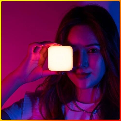 RGB Video Lights LED Camera Light 360° Full Color Portable Photography Lighting with Cold Shoe 2000mAh Rechargeable 2500-9000K
