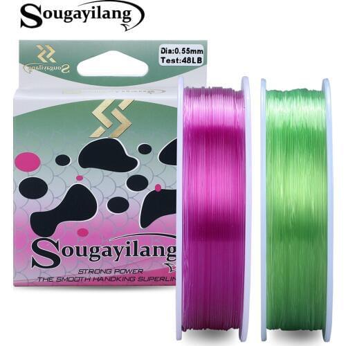Sougayilang Nylon Fishing Line 100M 0.18-0.55mm Fishing Line Rope Monofilament Carp Wire Leader Line Coating Fishing Line