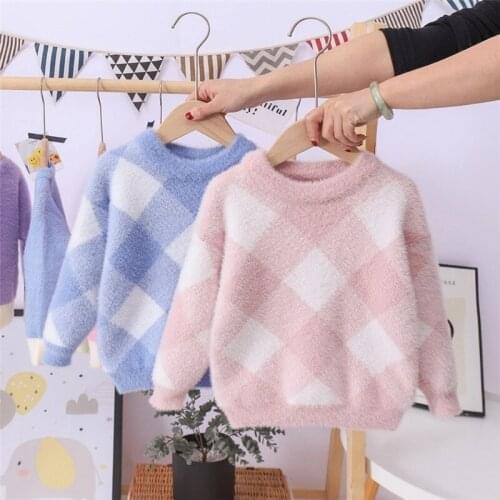 Girls Sweater Kids Coat Outwear 2021 Beauty Plus Velvet Thicken Warm Winter Autumn Tops Fleece Christmas Childrens Clothing