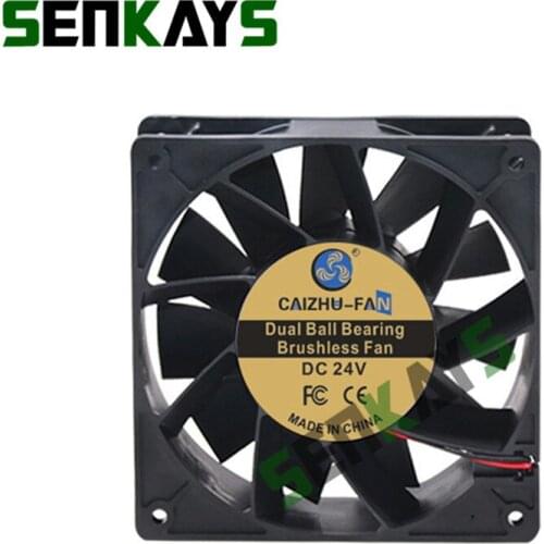 Dual Ball Bearing 120MM 12CM 12038 CPU Fan 120x120x38mm DC 24V 1.5A Frequency Converter Computer Case Cooling Fan 2pin