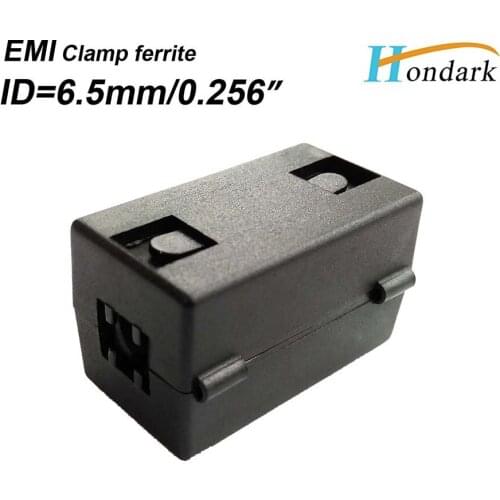 Inner 6.5mm 0.26''cable wires noise filter ferrite core UF65B EMI filter ferrite clamps RF choke ferrite snap ,80pcs/lot