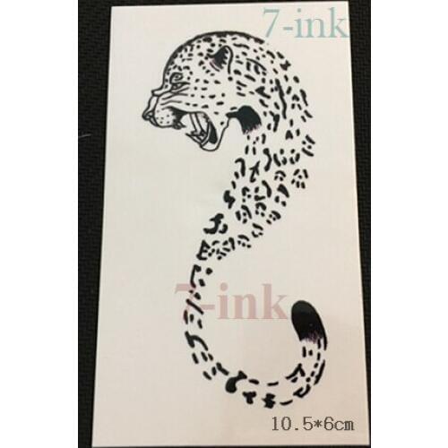 Waterproof Temporary Tattoos 10.5*6cm cool Leopard Sticker tattoo body art Water Transfer fake flash tatoo for man woman