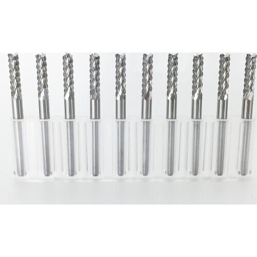 10pcs Carbide 0.5-3.175 PCB cone cutter Carbide Tools, CNC Cutting Bits, Milling Cutters Kit