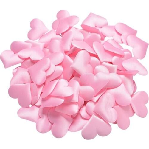 1000Pcs 3CM Romantic Sponge Satin Fabric Heart Petals Wedding Confetti Table Bed Heart Petals Wedding Valentine Decoration 6Z