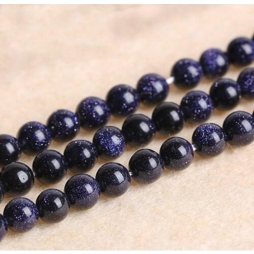 3 strands of 10mm Blue Sandstone | Polished Crystals | Tumbled Stones |Natural Stones display
