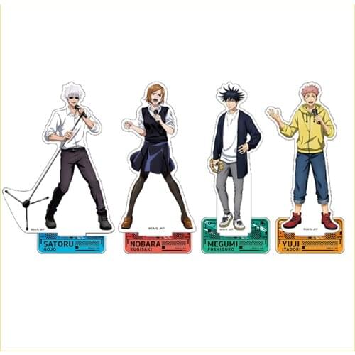 Anime Jujutsu Kaisen Fushiguro Megumi Inumaki Toge Itadori Yuji Sing Song Series Acrylic Stand Figure Model Plate Desktop Toy