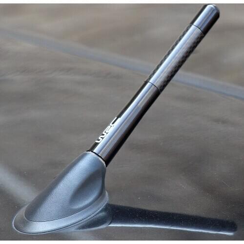 Car Carbon Fiber Short Stubby Mast Antenna for Honda CRV Accord Odeysey FIT Jazz City Civic BR-V Mobilio WR-V BR-V Brio Amaze